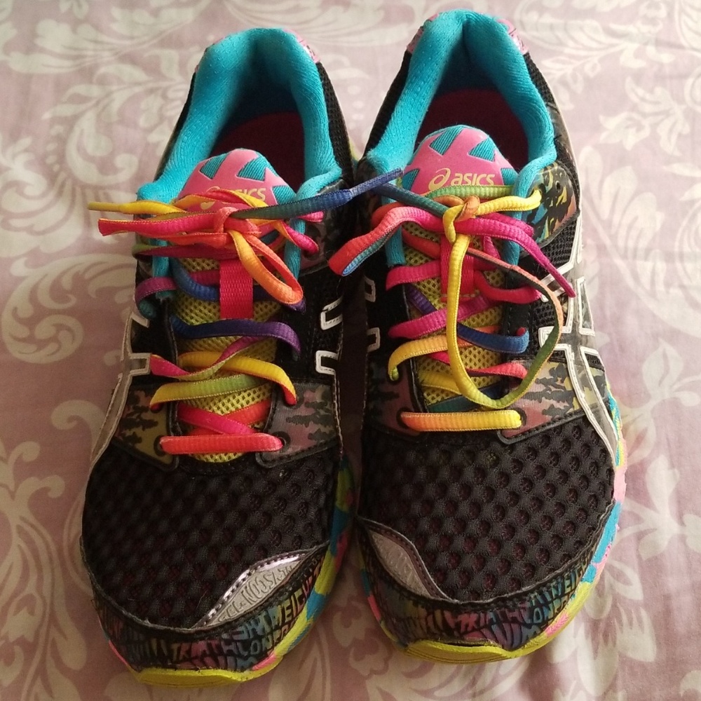 Rainbow colored Asics